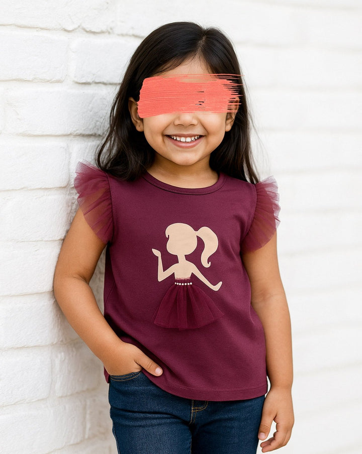 GIRLS PRINTED T - SHIRT (MINOR FAULT) - Polkadots - 14517PD-232139 - GIRLS PRINTED T - SHIRT (MINOR FAULT)