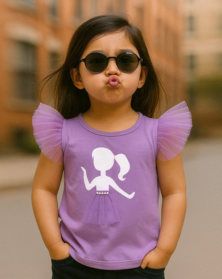 GIRLS PRINTED T - SHIRT (MINOR FAULT) - Polkadots - 14517PD-232194 - GIRLS PRINTED T - SHIRT (MINOR FAULT)