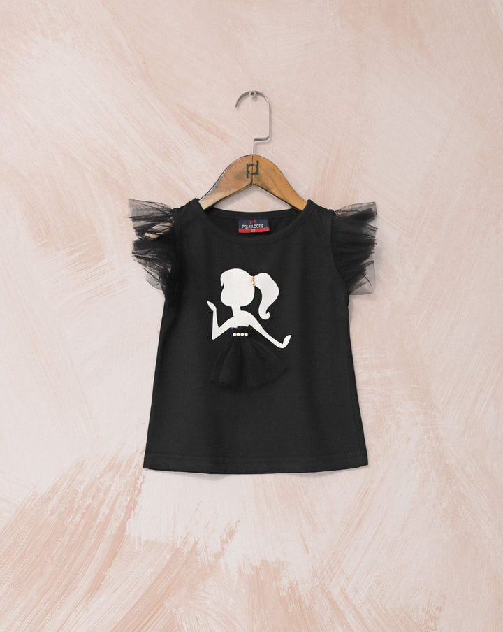 GIRLS PRINTED T - SHIRT (MINOR FAULT) - Polkadots - 14517PD-232194 - GIRLS PRINTED T - SHIRT (MINOR FAULT)