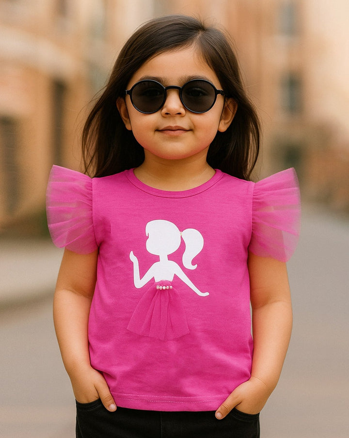 GIRLS PRINTED T - SHIRT (MINOR FAULT) - Polkadots - 14517PD-232194 - GIRLS PRINTED T - SHIRT (MINOR FAULT)