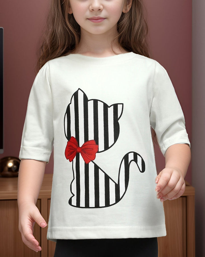 GIRLS PRINTED T - SHIRT (MINOR FAULT) - Polkadots - 11232PD-m1 - GIRLS PRINTED T - SHIRT (MINOR FAULT)