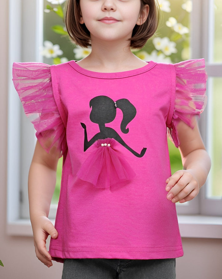 GIRLS PRINTED T - SHIRT (MINOR FAULT) - Polkadots - 14517PD-232194 - GIRLS PRINTED T - SHIRT (MINOR FAULT)