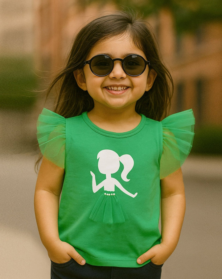 GIRLS PRINTED T - SHIRT (MINOR FAULT) - Polkadots - 14517PD-232194 - GIRLS PRINTED T - SHIRT (MINOR FAULT)