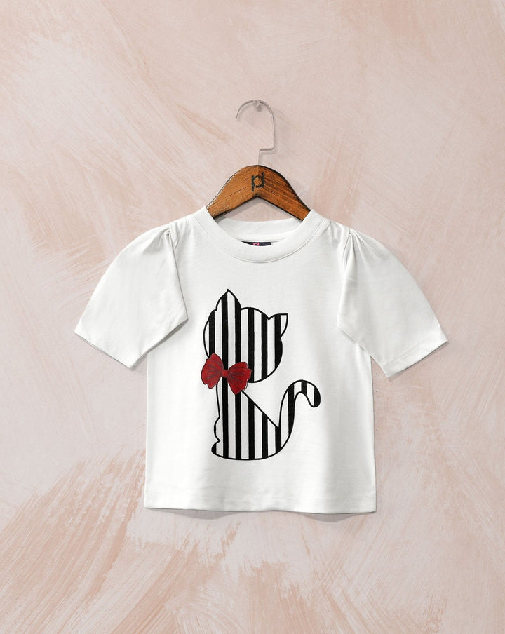 GIRLS PRINTED T - SHIRT (MINOR FAULT) - Polkadots - 11232PD-m18 - GIRLS PRINTED T - SHIRT (MINOR FAULT)