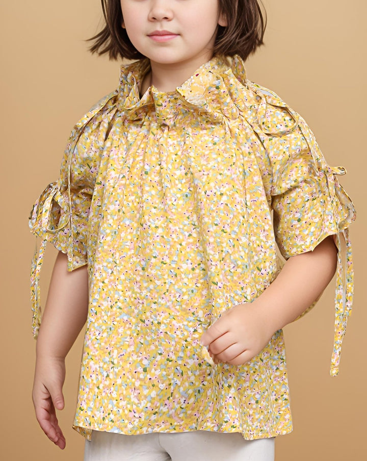  - GIRLS PRINTED TOP - Polkadots - 14429HG-228025 - GIRLS PRINTED TOP - 