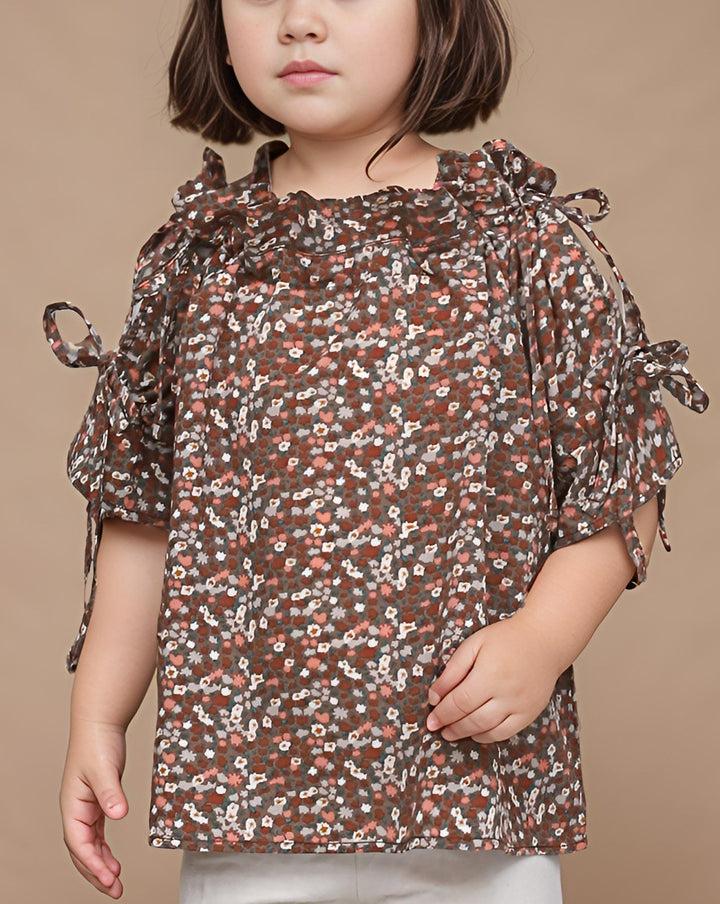  - GIRLS PRINTED TOP - Polkadots - 14429HG-228020 - GIRLS PRINTED TOP - 