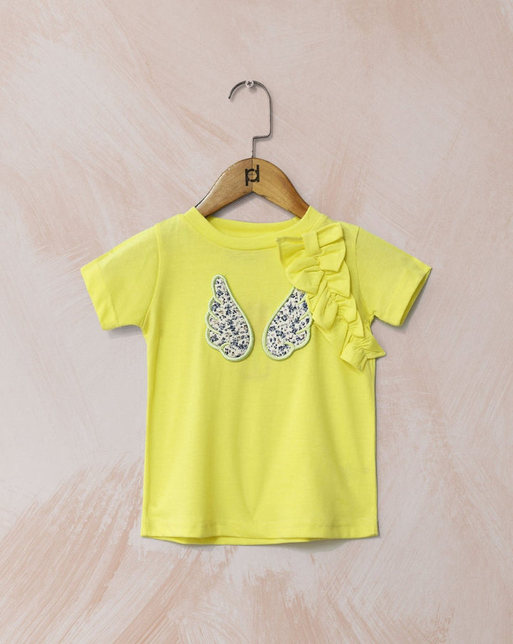  - GIRLS RUFFLE TOP - Polkadots - 13597HG-216092 - GIRLS RUFFLE TOP - 