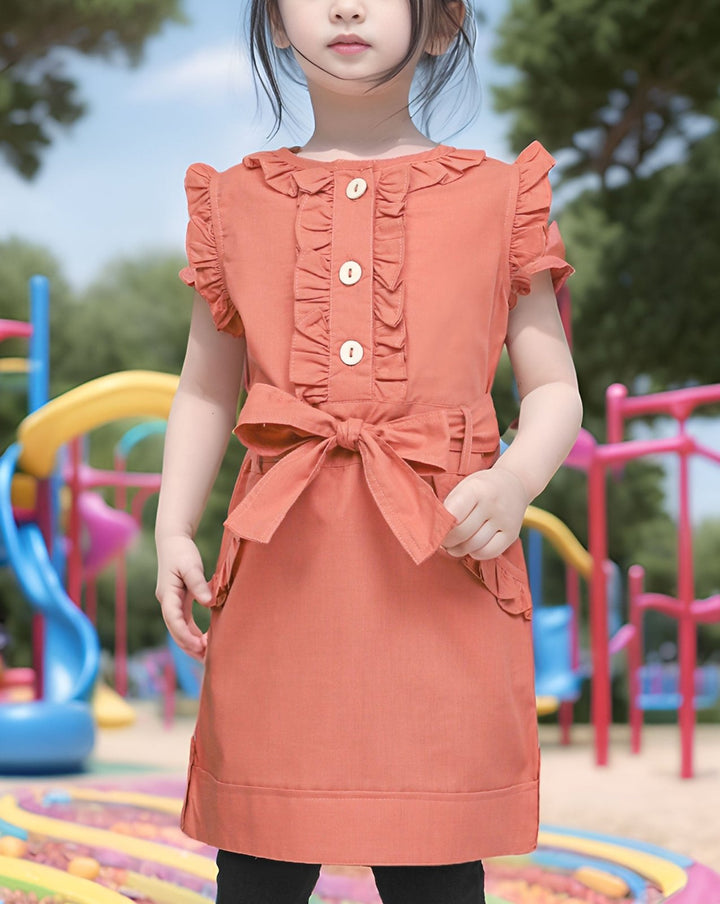 GIRLS RUFFLE TOP - Polkadots - 14365AY - 226903 - GIRLS RUFFLE TOP