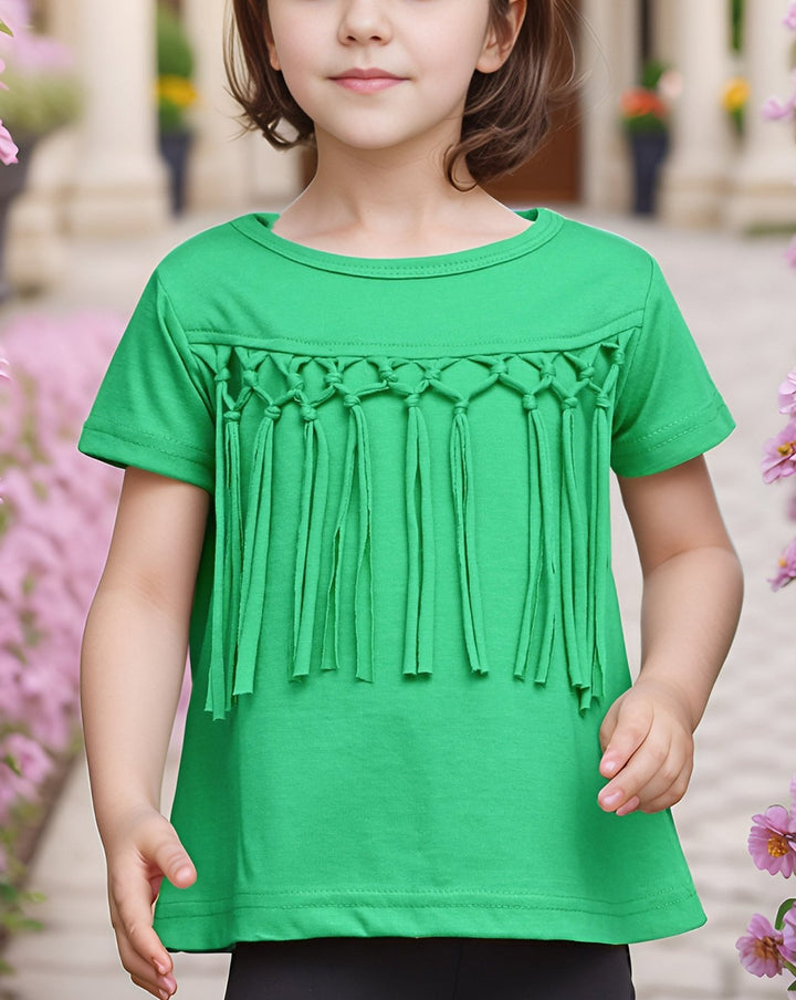  - GIRLS SOLID TOP - Polkadots - 14620PD-231248 - GIRLS SOLID TOP - 