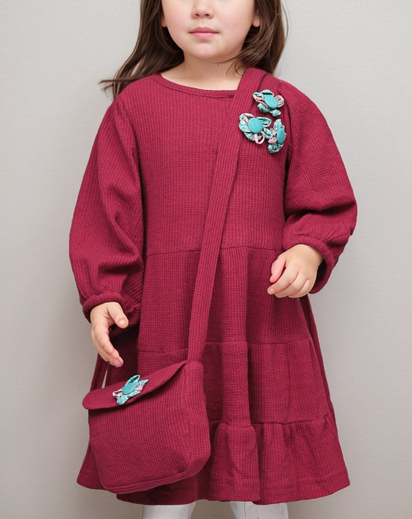 GIRLS SUN DRESS WITH BAG - Polkadots - 12965HG-233102 - GIRLS SUN DRESS WITH BAG