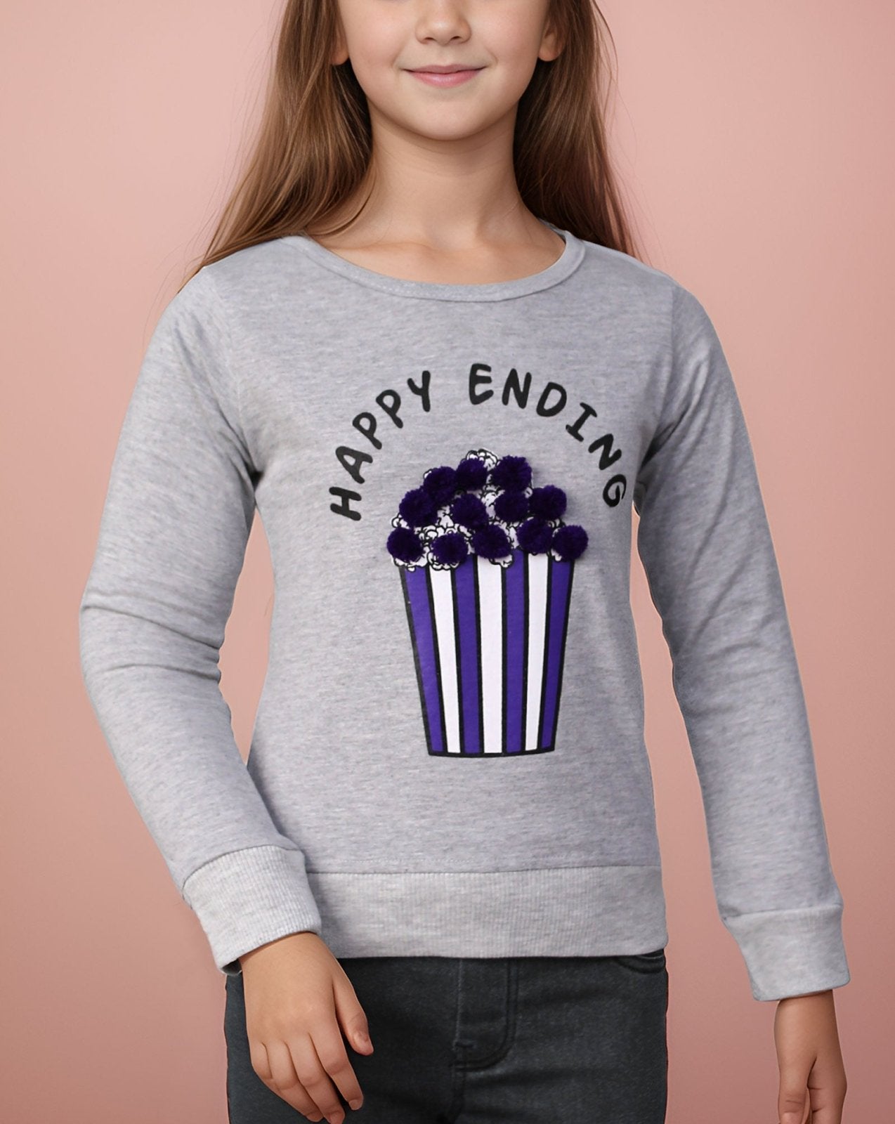 Girls sweat tops 2025