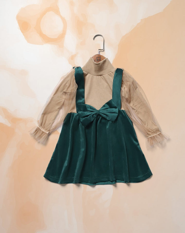 GIRLS VELVET TOP - Polkadots - 14852HG-235541 - GIRLS VELVET TOP