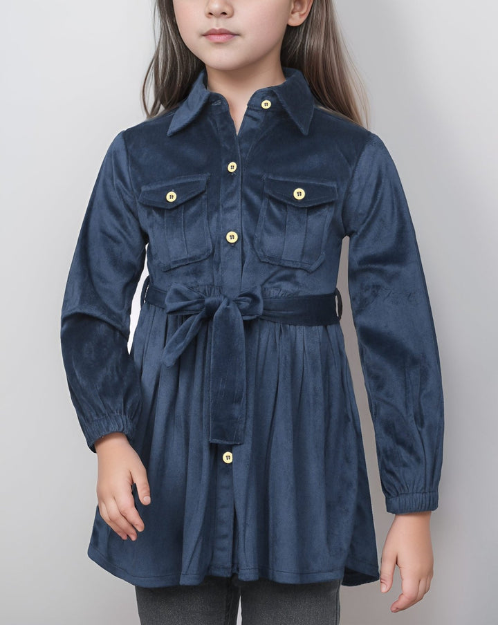 GIRLS VELVET TOP - Polkadots - 13066AR-232066 - GIRLS VELVET TOP