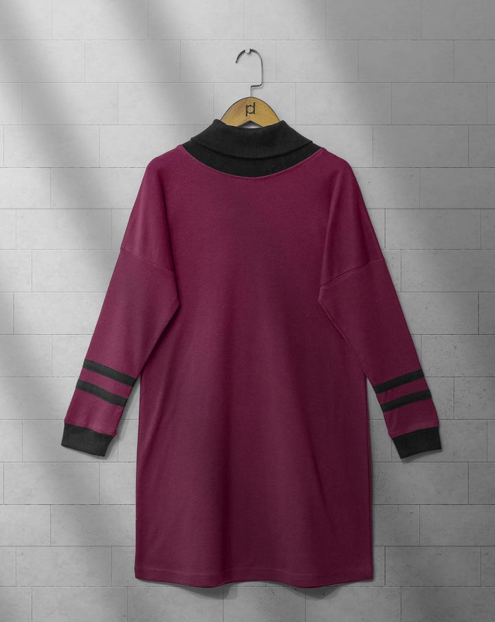 | HIGH NECK COLOR BLOCKING TOP | - Polkadots - 13123HG - 206106 - | HIGH NECK COLOR BLOCKING TOP |