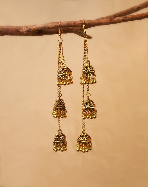 JHUMKA EARINGS - Polkadots - 14724NJ-233148 - JHUMKA EARINGS