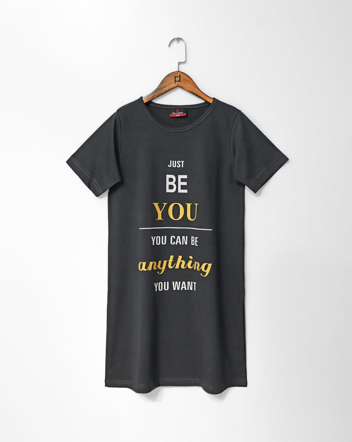  - LONG PRINTED T SHIRT - Polkadots - 14476PD-228882 - LONG PRINTED T SHIRT - 