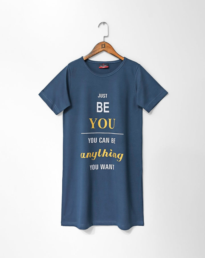  - LONG PRINTED T SHIRT - Polkadots - 14476PD-228888 - LONG PRINTED T SHIRT - 