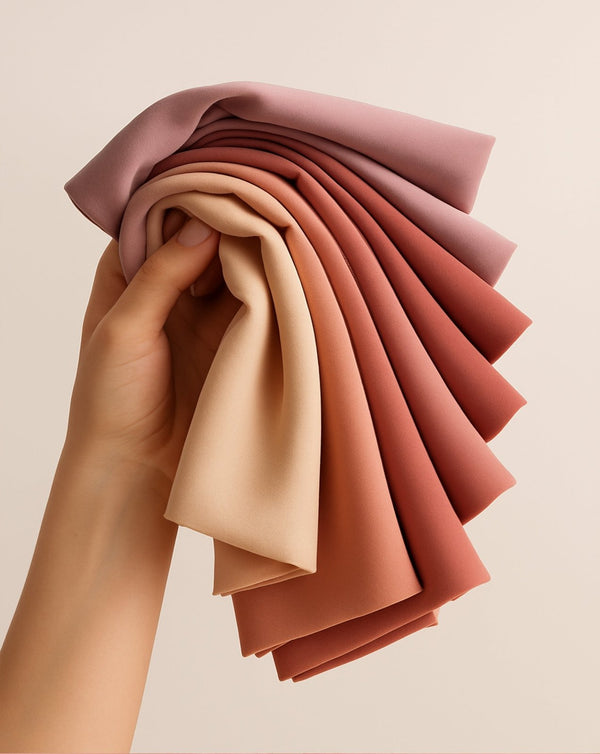 PACK OF 3 PLAIN GEORGETTE STOLE - Polkadots -  - PACK OF 3 PLAIN GEORGETTE STOLE