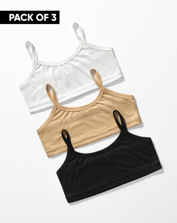 PACK OF GIRLS CAMI BRALETTE - Polkadots - 13320PD-PACK - PACK OF GIRLS CAMI BRALETTE