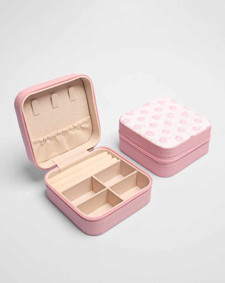 PORTABLE JEWELRY BOX - Polkadots - 13504NJ3Print11-235964 - PORTABLE JEWELRY BOX