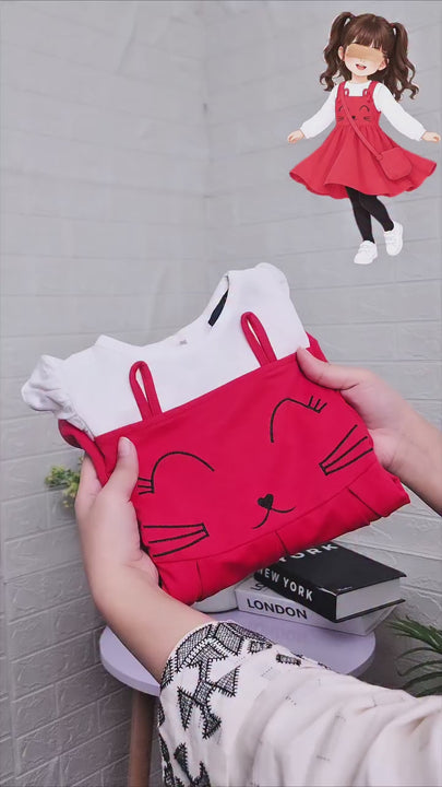 GIRLS EMBROIDERED TOP WITH BAG