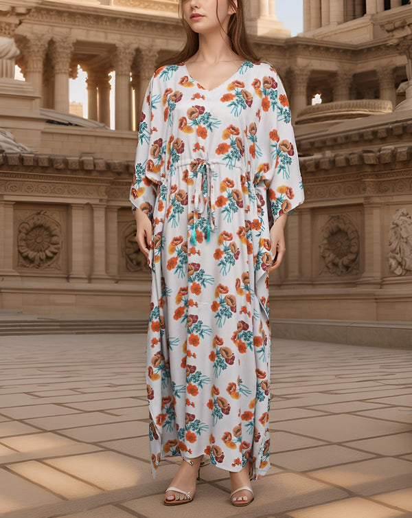  - PRINTED KAFTAN - Polkadots - 14324AI-226142 - PRINTED KAFTAN - 