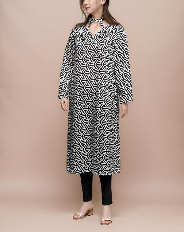 PRINTED KURTI - Polkadots - 14337PD - 226279 - PRINTED KURTI