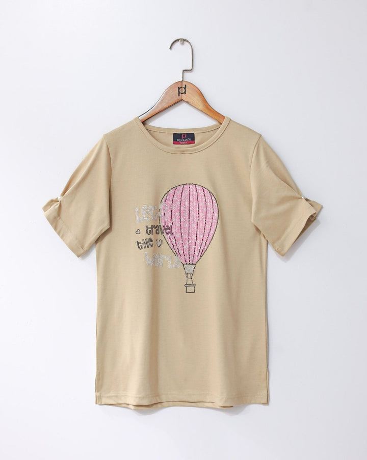  - PRINTED T SHIRT - Polkadots - 14455PD-228528 - PRINTED T SHIRT - 