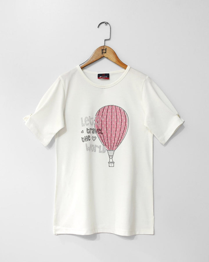  - PRINTED T SHIRT - Polkadots - 14455PD-228528 - PRINTED T SHIRT - 