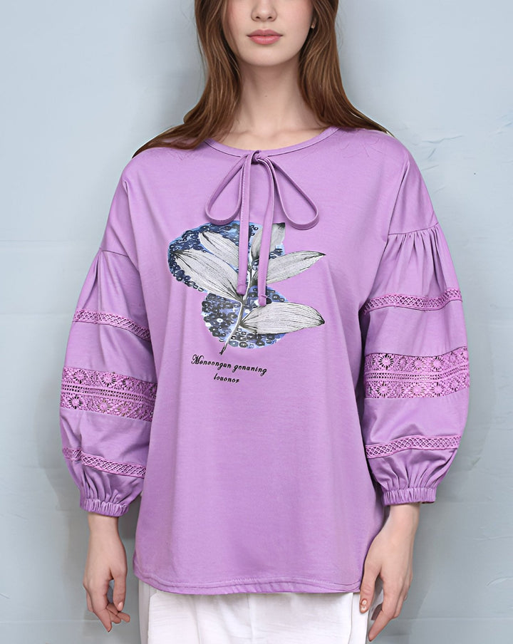 PRINTED TOP - Polkadots - 14594PD-230897 - PRINTED TOP