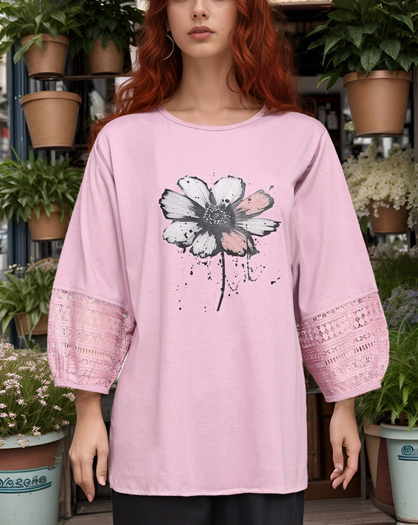 PRINTED TOP - Polkadots - 14560PD-230490 - PRINTED TOP