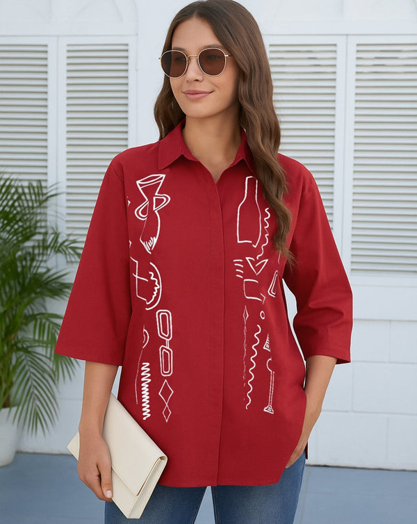  - PRINTED TOP - Polkadots - 14430HG-227977 - PRINTED TOP - 