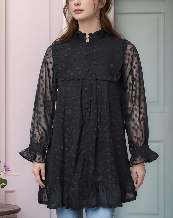 PRINTED TOP (MINOR FAULT) - Polkadots - 13683AK2-226707 - PRINTED TOP (MINOR FAULT)