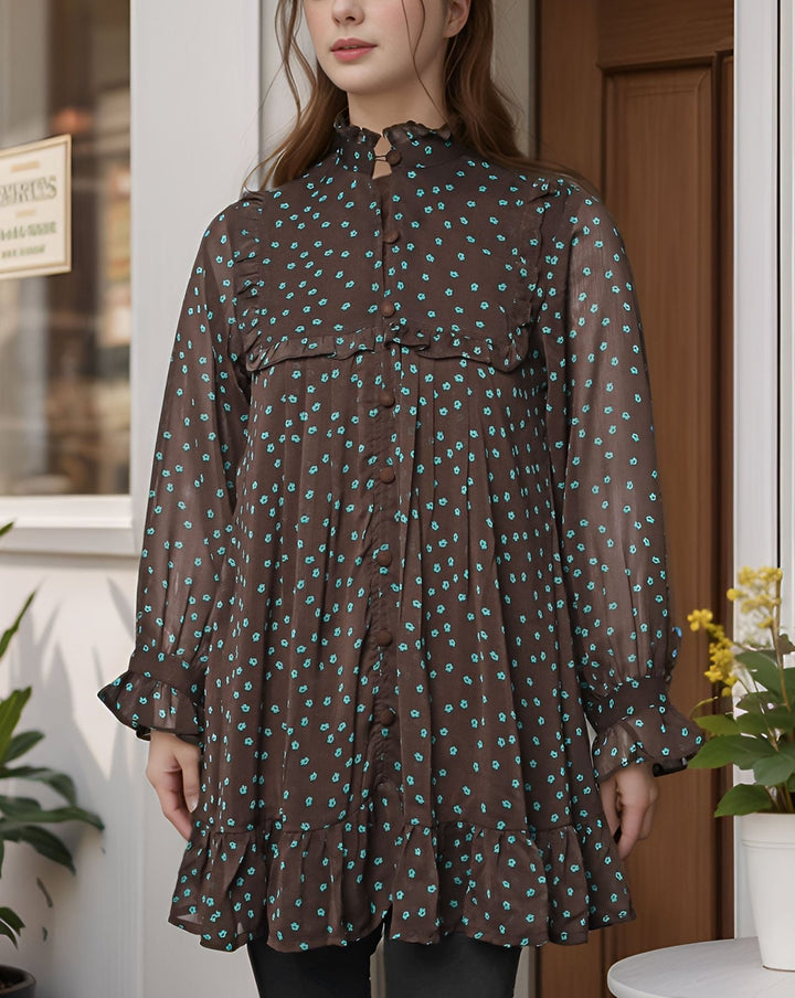 PRINTED TOP (MINOR FAULT) - Polkadots - 13683AK2-226707 - PRINTED TOP (MINOR FAULT)