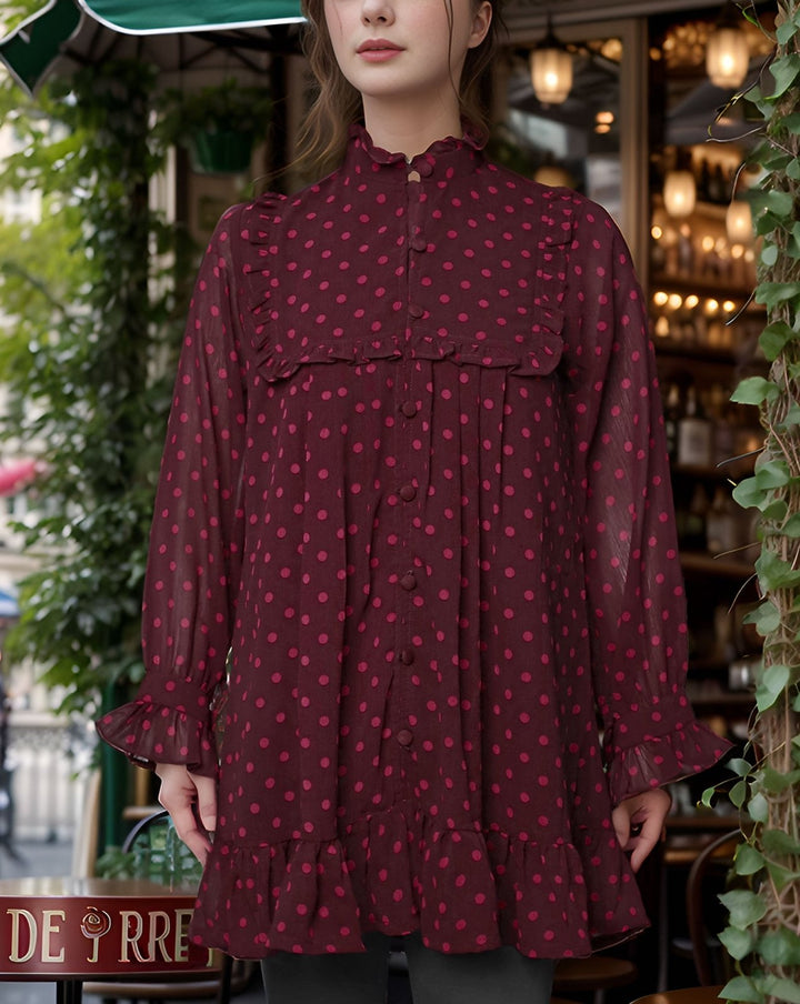 PRINTED TOP (MINOR FAULT) - Polkadots - 13683AK2-226707 - PRINTED TOP (MINOR FAULT)