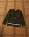 BOYS FULL SLEEVES PRINTED T-SHIRT - Polkadots - 12242PD-204128 - BOYS FULL SLEEVES PRINTED T-SHIRT