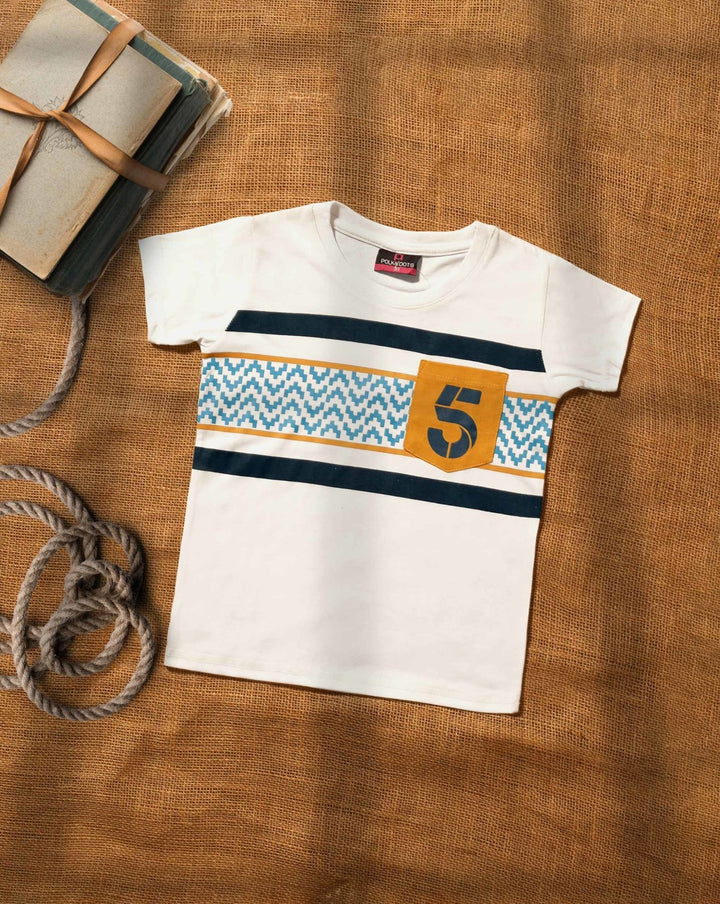 BOYS PRINTED T-SHIRT - Polkadots - 12399AY-187989 - BOYS PRINTED T-SHIRT