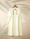 CHIKANKARI KURTI - Polkadots - 12810PG-197618 - CHIKANKARI KURTI