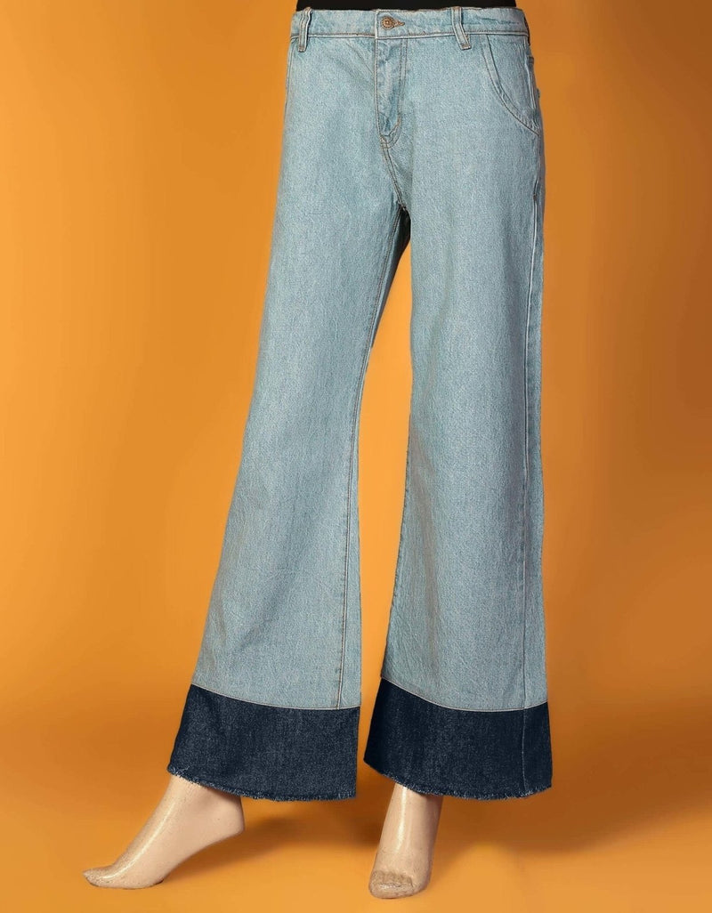 COLOR BLOCK JEANS Polkadots