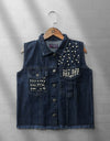 DENIM BOLERO JACKET - Polkadots - 11402DZ1-191241 - DENIM BOLERO JACKET