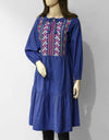 DENIM EMBROIDERED TOP - Polkadots - 13072AMY-204987 - DENIM EMBROIDERED TOP