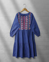 DENIM EMBROIDERED TOP - Polkadots - 13072AMY-204984 - DENIM EMBROIDERED TOP