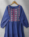 DENIM EMBROIDERED TOP - Polkadots - 13072AMY-204987 - DENIM EMBROIDERED TOP
