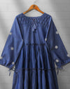 DENIM EMBROIDERED TOP - Polkadots - 12179MN-084008 - DENIM EMBROIDERED TOP