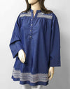 DENIM EMBROIDERED TOP - Polkadots - 12338HG-186861 - DENIM EMBROIDERED TOP