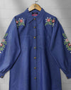 DENIM EMBROIDERED TOP - Polkadots - 13012HG-203582 - DENIM EMBROIDERED TOP