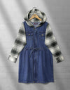 DENIM HOODIE COAT - Polkadots - 13099DZ-205490 - DENIM HOODIE COAT