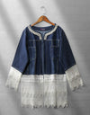 DENIM JACKET - Polkadots - 11560DZ-070198 - DENIM JACKET