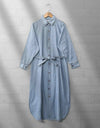 DENIM LONG COAT - Polkadots - 12412DZ-188115 - DENIM LONG COAT