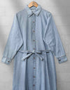 DENIM LONG COAT - Polkadots - 12412DZ-188112 - DENIM LONG COAT
